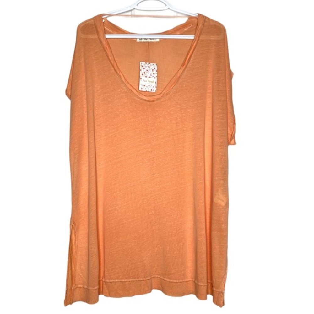 Free People Revolve Under the Sun Tee Peach NWT